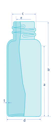 Vial- screwneck-dimention